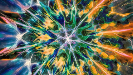 3D Render of the Human Brain Showcases the Intricate Network of Abstract Synapses and Neurons - Digital Art