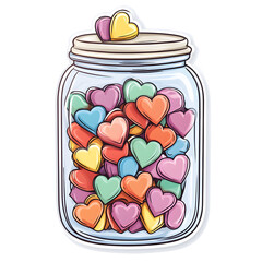 Vibrant Candy Hearts Displayed with Adorable Romantic Messages