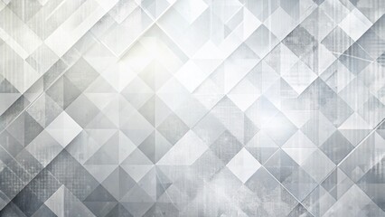 Fototapeta premium Abstract Geometric White Texture Background: Tech Banner Design with Glossy Squares & Triangles