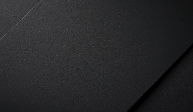 black paper texture with minimalist design and luxury backdrop Rich material with clean sheet structure and dark gradient effect Modern, elegant spread