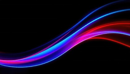 Naklejka premium Abstract Red and Blue Light Trails: Dynamic Wave Pattern Design