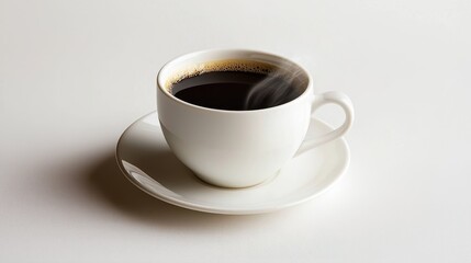 Obraz premium Steaming Coffee with Leather Bound Book