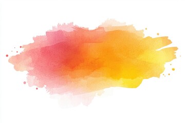Abstract Aesthetic in Yellow and Orange Brushstrokes with Watercolor Effect