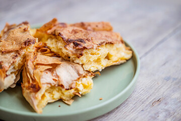 Home made  Cheese Phyllo Pastry Pie 