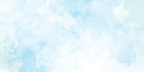 Blue azure turquoise abstract watercolor background for textures backgrounds and web banners design Pastel green abstract texture background with watercolor 
 
 