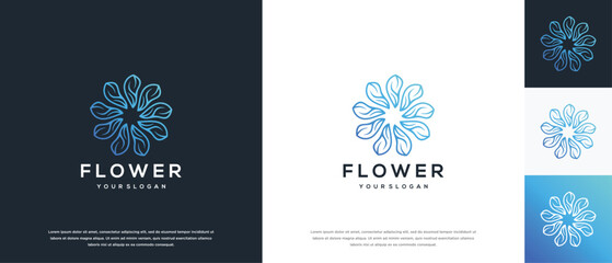 nature flower logo design template. nature flower logo design vector icon