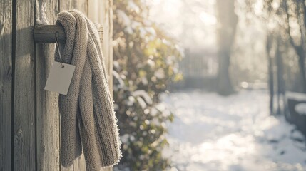 Winter Essentials: Cozy Scarf, Warm Gloves, and January Note - Cinematic Image Ready for a Snowy Adventure