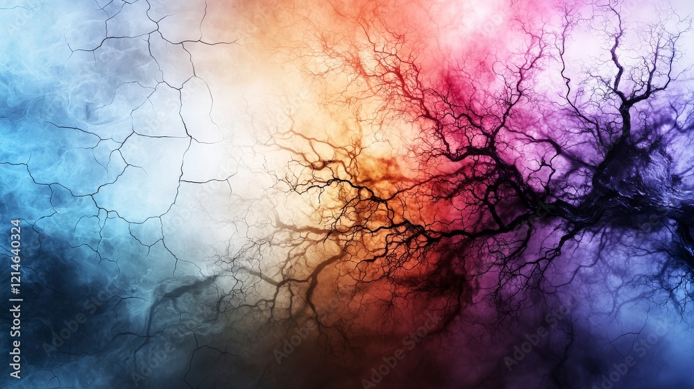 Poster flickering shadows of aspiration abstract painting creative studio colorful environment artistic vie
