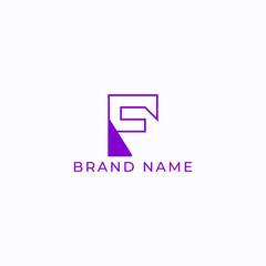 ILLUSTRATION LETTER F GEOMETRIC  LOGO ICON FLAT COLOR TEMPLATE SIMPLE MINIMALIST ELEMENT DESIGN SIMPLE VECTOR GOOD FOR APPS, BRAND 