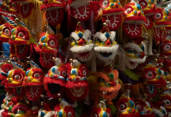 Lion Dance Toys for sale ahead of Lunar New Year.