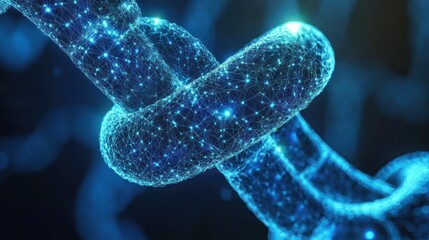 Abstract Digital Chain: Interconnected Nodes and Network Security