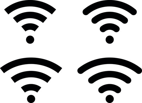 Wifi wireless icon symbol . internet signal, connection icon collection set