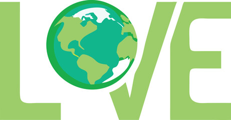 Sustainable Love for Planet Earth Illustration