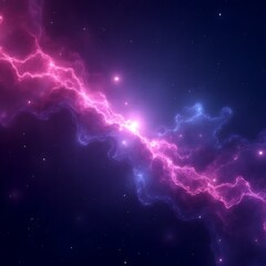 Cosmic Dance of Light: A mesmerizing cosmic landscape unfolds with ethereal streaks of magenta and blue light swirling in a cosmic dance, a breathtaking vision of stellar energy and cosmic grandeur.