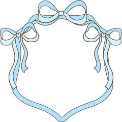 Ribbon Blue Crest Frame