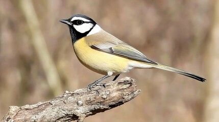 Obraz premium bird watching and hobby concept. Colorful bird perched on a branch, showcasing vibrant plumage and distinct markings.