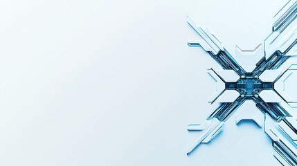 A sleek, modern digital background featuring abstract geometric shapes and lines in blue tones, ideal for technology or futuristic themes.