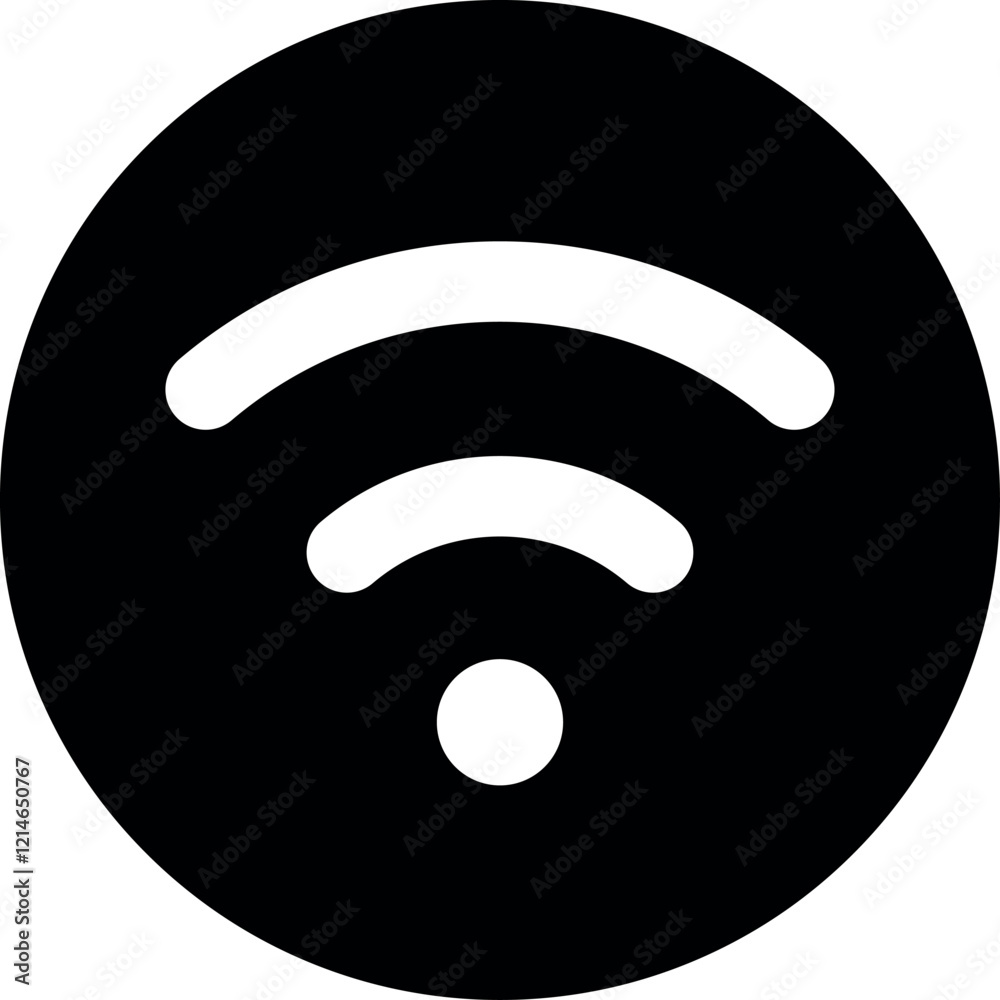Fototapete wireless and wifi icon signal symbol for internet access, internet connection vector icon