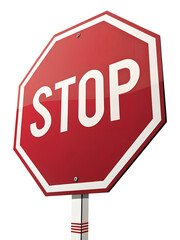 Stop sign isolated on white background