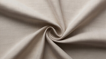 Highly detailed neutral-toned linen fabric in a clean minimal setting