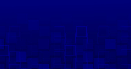 4k Blue dark background with 3d squares. Empty geometric backdrop for business presentation. Abstract navy blue background. Strick design. Elegant trendy universal templates. Futuristic technology
