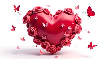heart, love, valentine, rose, roses, flower, bouquet, flower, butterfly, day, pink, shape, romance, decoration, symbol, roses, flowers, holiday, wedding, romantic, floral, petal, celebration, beauty, 