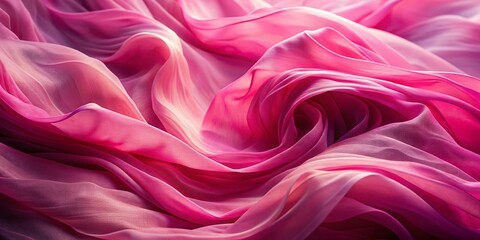 Obraz premium Abstract Pink Fabric Drape Long Exposure Photography - Soft Textured Background