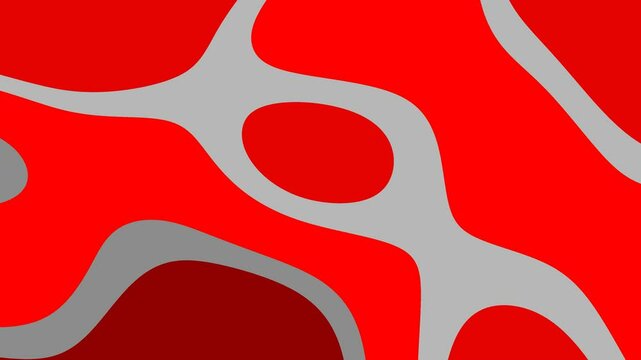  Grey red gradient abstract shapes frame a white play button. Perfect for media and entertainment graphics or digital platforms design.