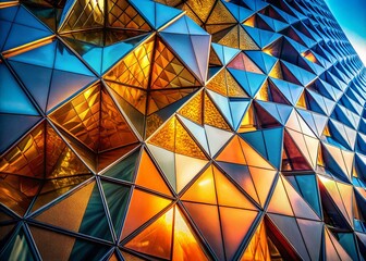 Fototapeta premium Abstract Polygon Pattern Background: Geometric Architectural Design Texture