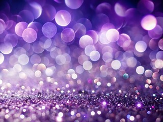 Abstract Purple White Sparkle Bokeh Background - Festive Shimmer Texture