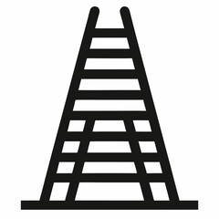 Ladder icon vector on white background.