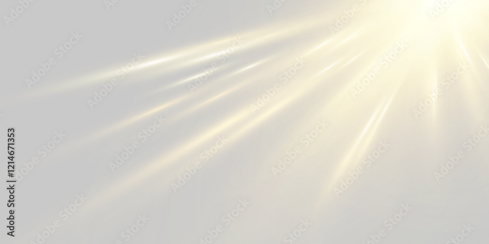 Aufkleber vector transparent sunlight special lens flash light effect.front sun lens flash. vector blur in the