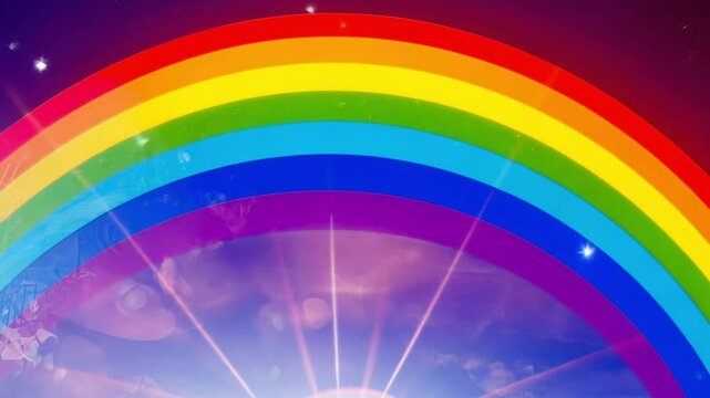 Rainbow Arc - Vibrant rainbow arc with glowing animation