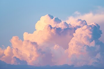 Orange Clouds on Blue Sky
