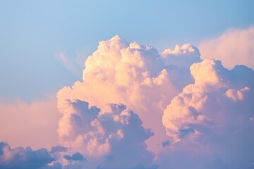 Orange Clouds on Blue Sky