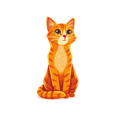 Cat mascot logo flat vector design