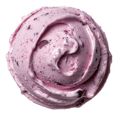 Fototapeta premium Blueberry ice cream on isolated background.