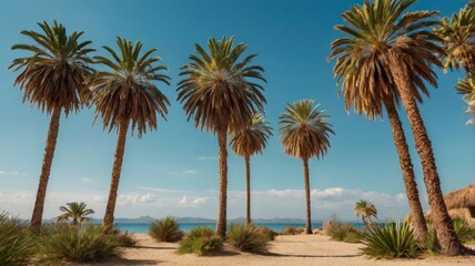 palm trees on the beach