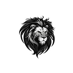 Lion mascot logo icon flat vector design