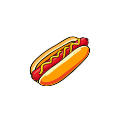 Hot dog flat vector design