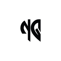 NQ monogram logo design letter text name symbol monochrome logotype alphabet character simple logo