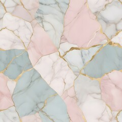 Fototapeta premium Minimalist marble textures in pastel hues 