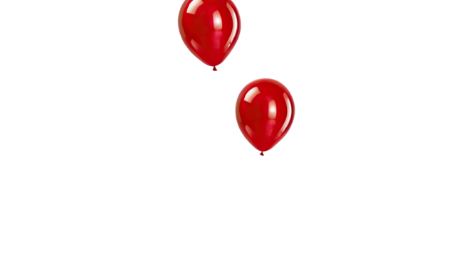 red balloon isolated on white, Glossy Red Balloon png isolated on transparent or white background - Powered by Adobe