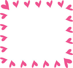 Hearts Frame , Hearts Border Design Template