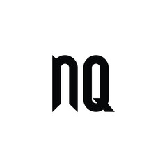 NQ monogram logo design letter text name symbol monochrome logotype alphabet character simple logo