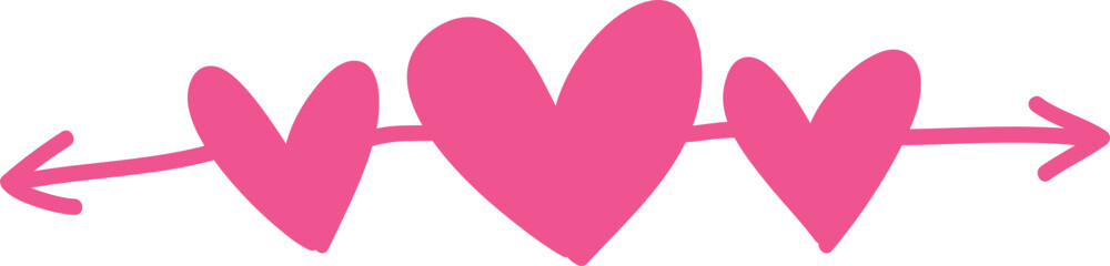 Hand Drawn Hearts Divider , Hearts Icon