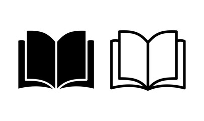 Book icon logo design. open book sign and symbol. ebook icon