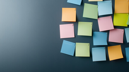 brain storming session with a sticky notes