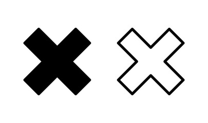 Obraz premium Close icon logo design. Delete sign and symbol. cross sign