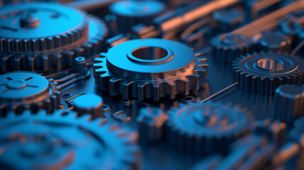 close up view of a gears